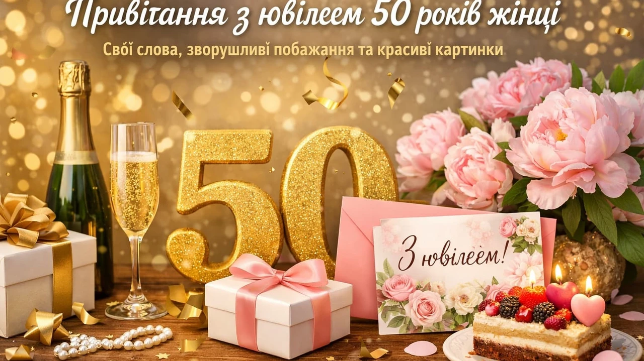 Зворушливе привітання з ювілеєм 50 років жінці – слова тепла і любові